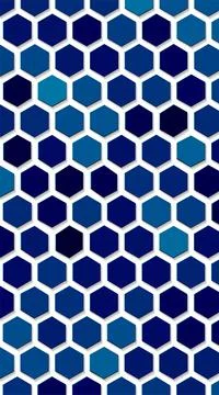 Blue Hexagon vector texture. Hexagonal grid repeat pattern. Geometric pattern Stock Illustration