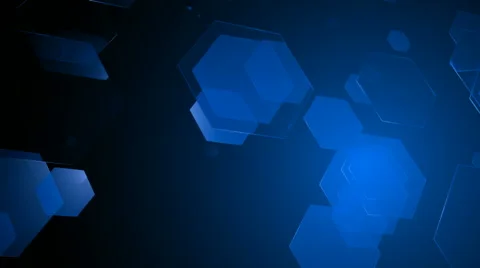 Blue hexagonal array Stock-Footage 52762109