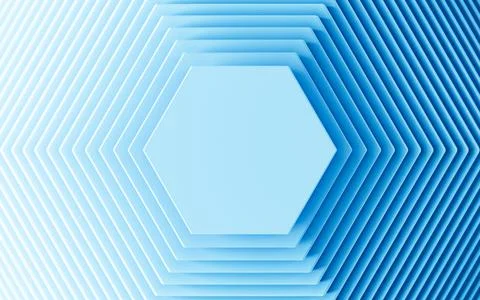 Blue hexagonal background, 3d rendering. 스톡 일러스트