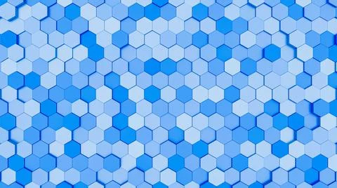 Blue hexagonal background. Geometric abstract wallpaper. 3D illustration. 스톡 일러스트