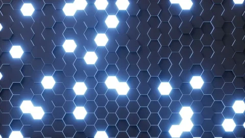 Blue hexagonal background pattern, 3d rendering. Stock Footage 229234876