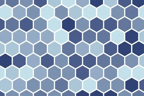 Blue hexagonal honeycomb pattern background Stockillustratie