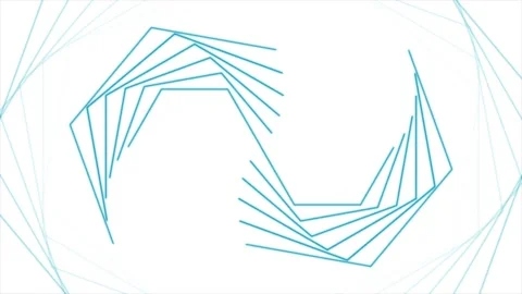 Blue hexagonal lines abstract futuristic tech pattern motion background Stock Footage 332889125