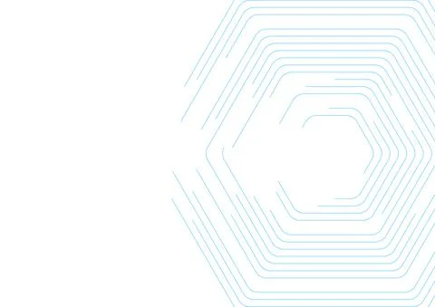 Blue hexagonal lines abstract futuristic tech background Stock Illustration