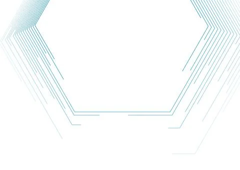Blue hexagonal lines abstract futuristic tech background イラスト素材