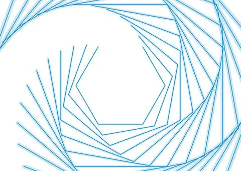 Blue hexagonal lines abstract futuristic tech pattern background Illustrazione stock