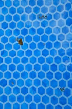 Blue hexagonal mesh pattern Stock Photos