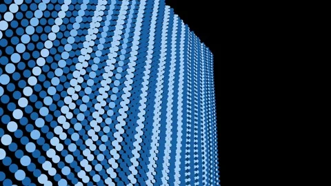 Blue Hexagonal Pattern on Black Background. Stock Footage 329499621