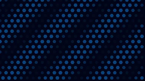Blue hexagonal pattern grid animation moving across dark background motion .. Stock Footage 342278989
