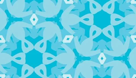 Blue Hexagonal Pattern Stock Illustration