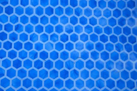 Blue hexagonal pattern Stock Photos