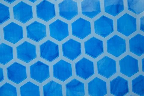 Blue hexagonal pool background Stock Photos