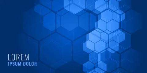 Blue hexagonal shape medical background concept Stock Illustration