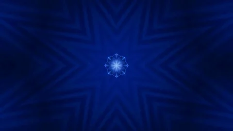 Blue hexagonal star Stock Footage 97059116
