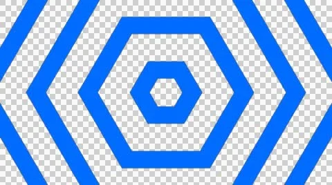Blue hexagonal wave with alpha  Stock Footage 45953851