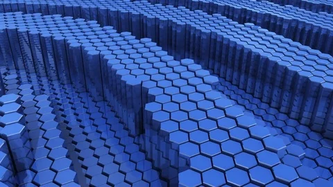 Blue hexagons background. Corporate Stock-Footage 79159055