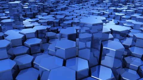 Blue hexagons corporate background Stock Footage 79159069