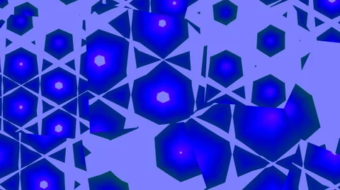 Blue hexagons in the mirrors. Stock Footage 40571330