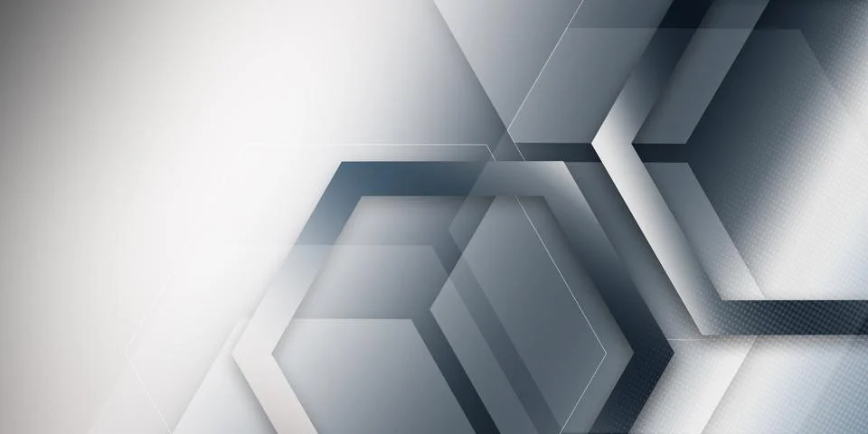 Blue hexagons pattern. Geometric abstract background with simple hexagon Stock Illustration