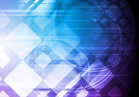 Blue hi-tech design with square elements. Vector eps 10 Blue hi-tech desig... Stock Photos