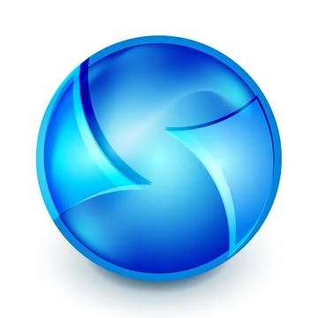 Blue hi-tech globe symbol Stock Illustration
