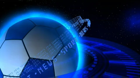 Blue Hi-tech Soccer Background - Sport 08 (HD) Stock Footage 605895