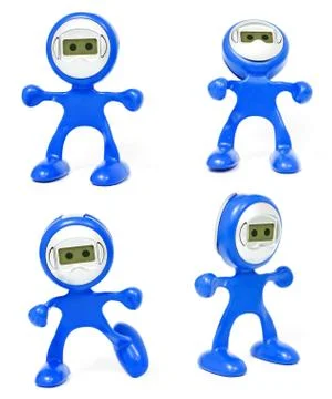 Blue high tech man. on-line shopping or it technologies symbol. Stock Photos