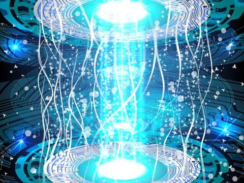 Blue high technology abstract background. Illustrazione stock