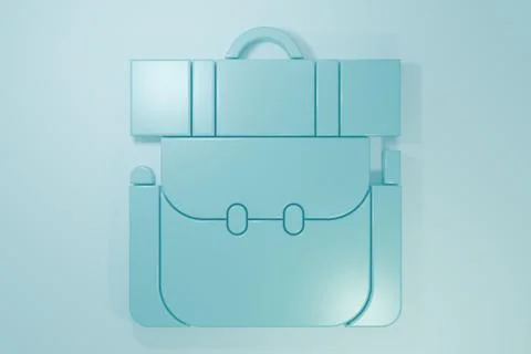 Blue Hiking backpack icon isolated on blue background. Camping and mountain.. 스톡 일러스트