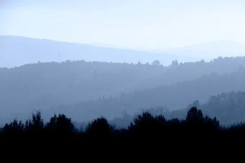 Blue hills Foto stock