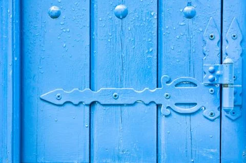 Blue hinge Stock Photos