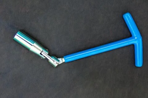 Blue hinge for spark plugs of an internal combustion engine Stock Photos