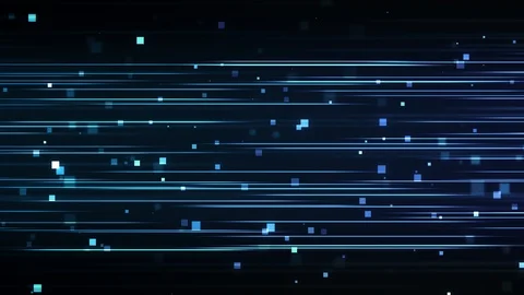 Blue HiTech Data Lines Stock Footage 92337354