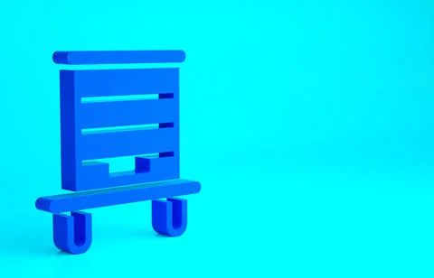Blue Hive for bees icon isolated on blue background. Beehive symbol. Apiary a Illustrazione stock
