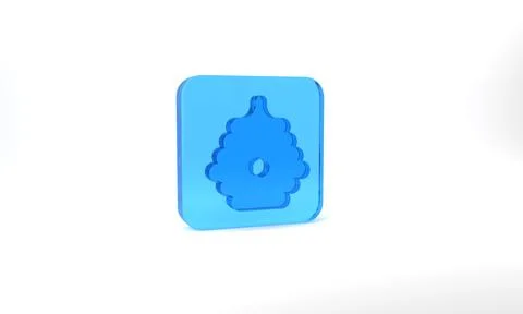 Blue Hive for bees icon isolated on grey background. Beehive symbol. Apiary and Illustrazione stock