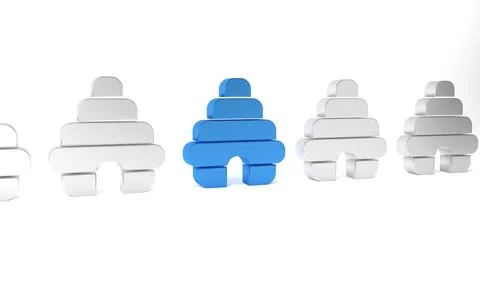 Blue Hive for bees icon isolated on white background. Beehive symbol. Apiar.. Illustrazione stock