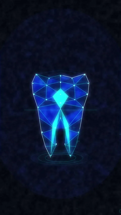 Blue holographic futuristic tech shield animation looping motion Stock Footage 346644273