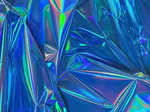 Blue holographic material abstract Stock Photos