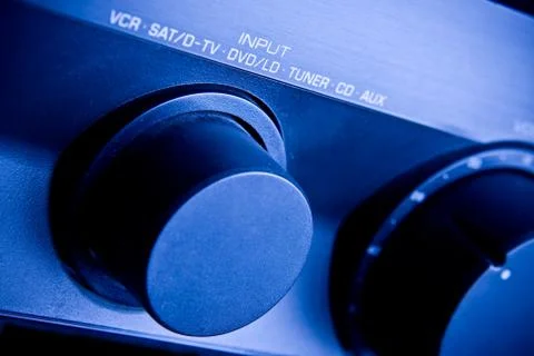 Blue home electronics Stockfoto's