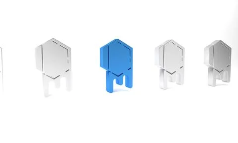 Blue Honeycomb icon isolated on white background. Honey cells symbol. Sweet.. Illustrazione stock