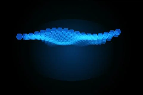 Blue honeycomb network abstract background for technology concept. 库存插图
