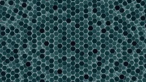 Blue honeycomb pattern, abstract hi-tech background 3D rendering Stock Illustration