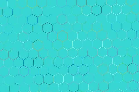 Blue honeycomb pattern background with hexagon shapes Stock Photos