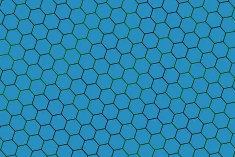 Blue honeycomb pattern with hexagon shapes on surface 库存插图