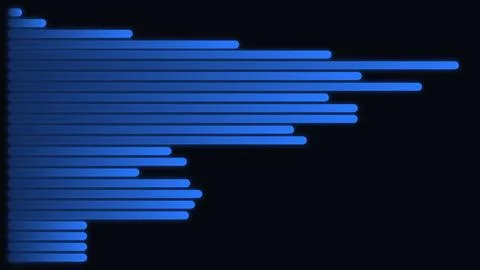 Blue horizontal bar graph 스톡 일러스트