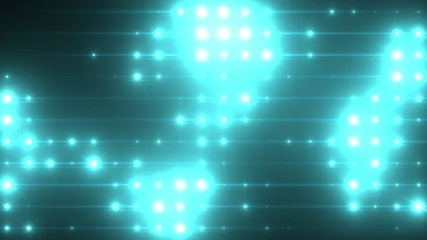 Blue horizontal dots blink on a dark background. Concept: digital background, Video stock 164392807