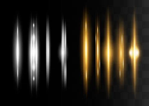 Blue horizontal lens flares pack. Laser beams, horizontal light rays.Beauti.. Stock Illustration