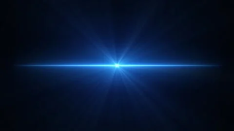 Blue Horizontal Light Ray Flicker Loop Animation Video stock 315617095