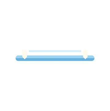 Blue horizontal progress bar with download arrows Stock Illustration
