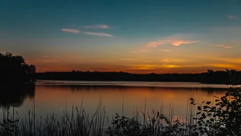 Blue Hour After The Sun Has Set - Time Lapse Stock Footage 139249073